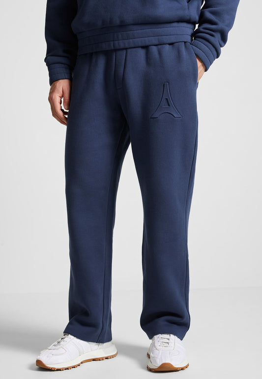 Éternel Eiffel Embossed Joggers - Airforce Blue