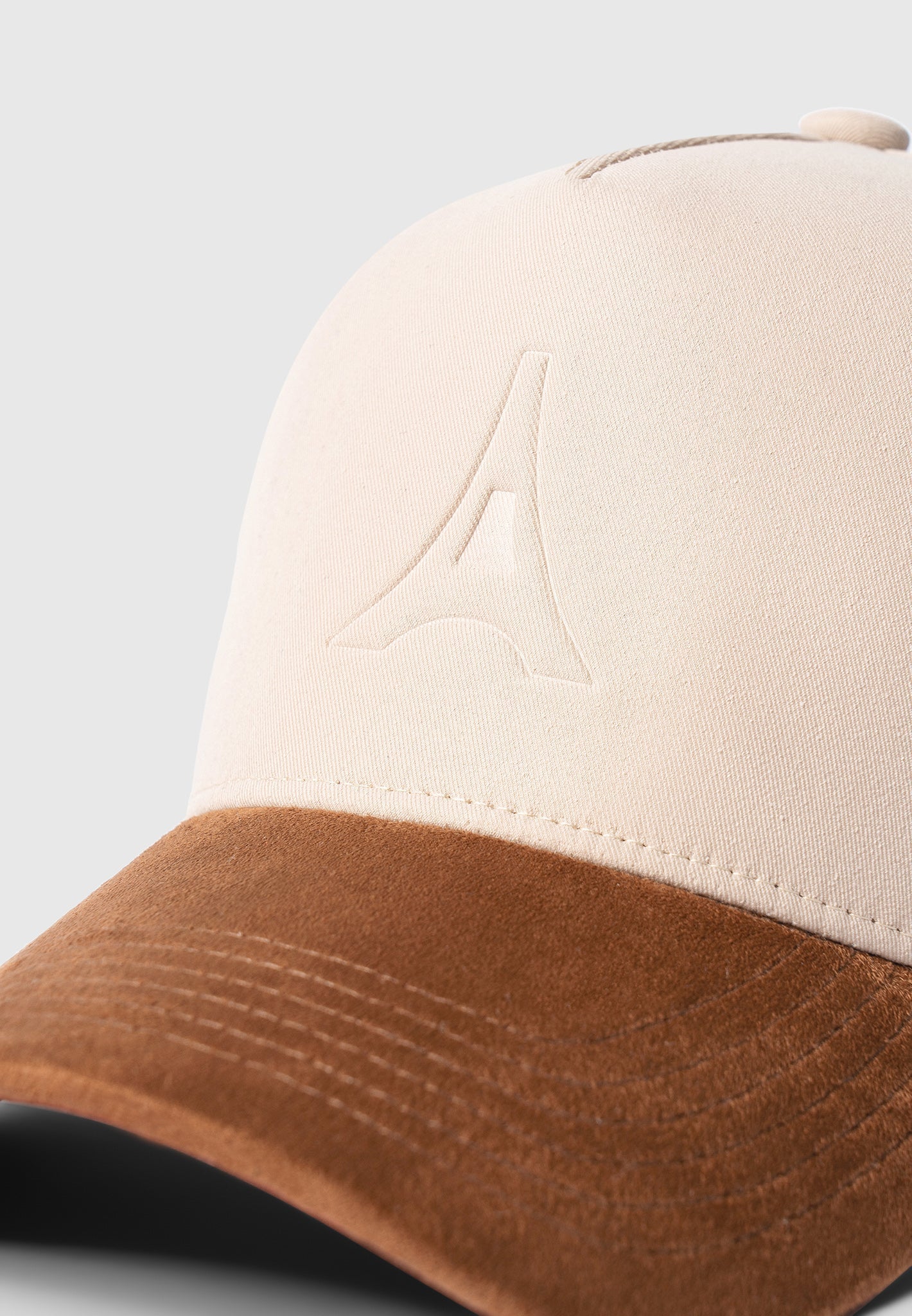 Embossed Eiffel Cap - Cream/Fawn