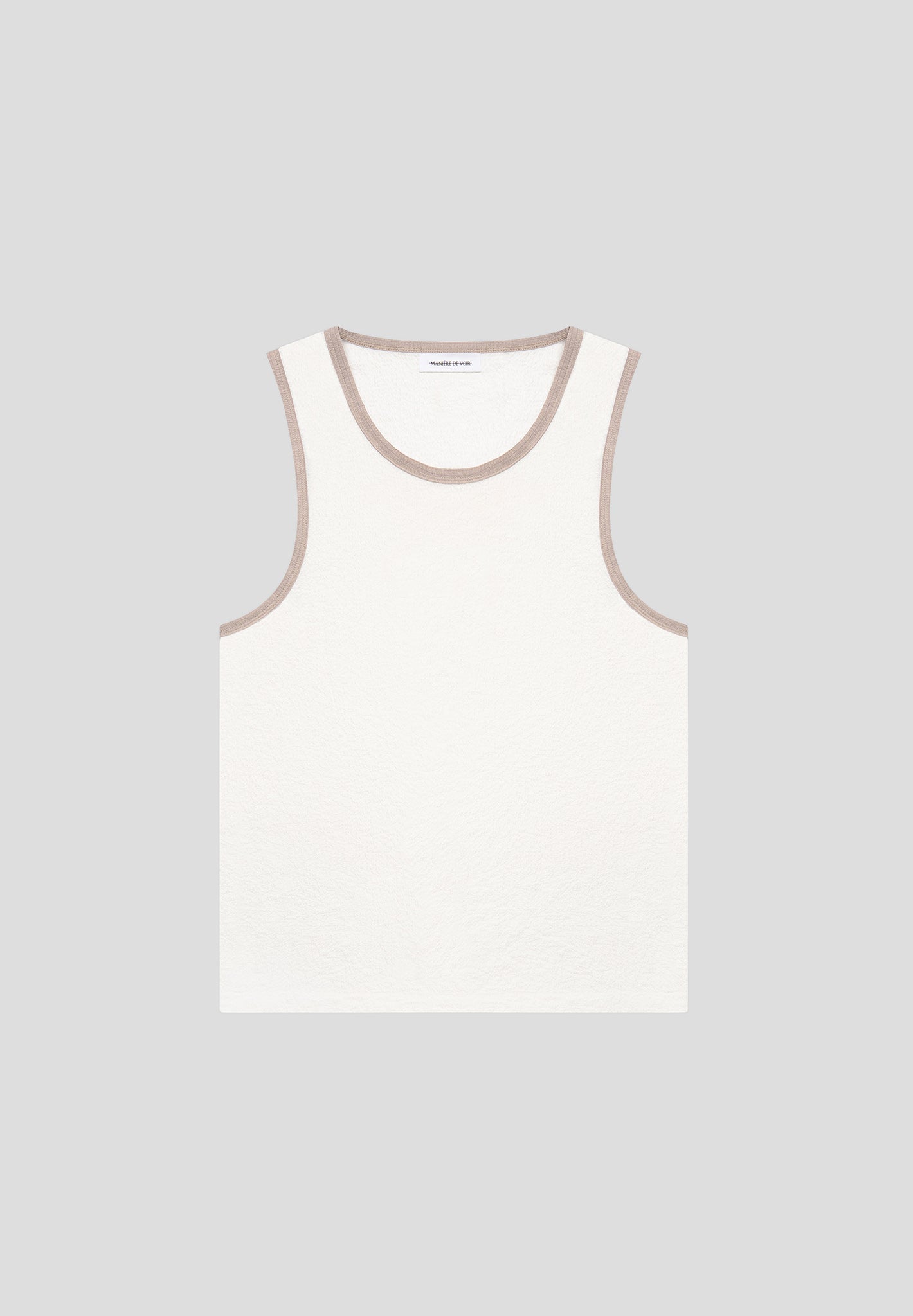 Seersucker Vest - White/Beige