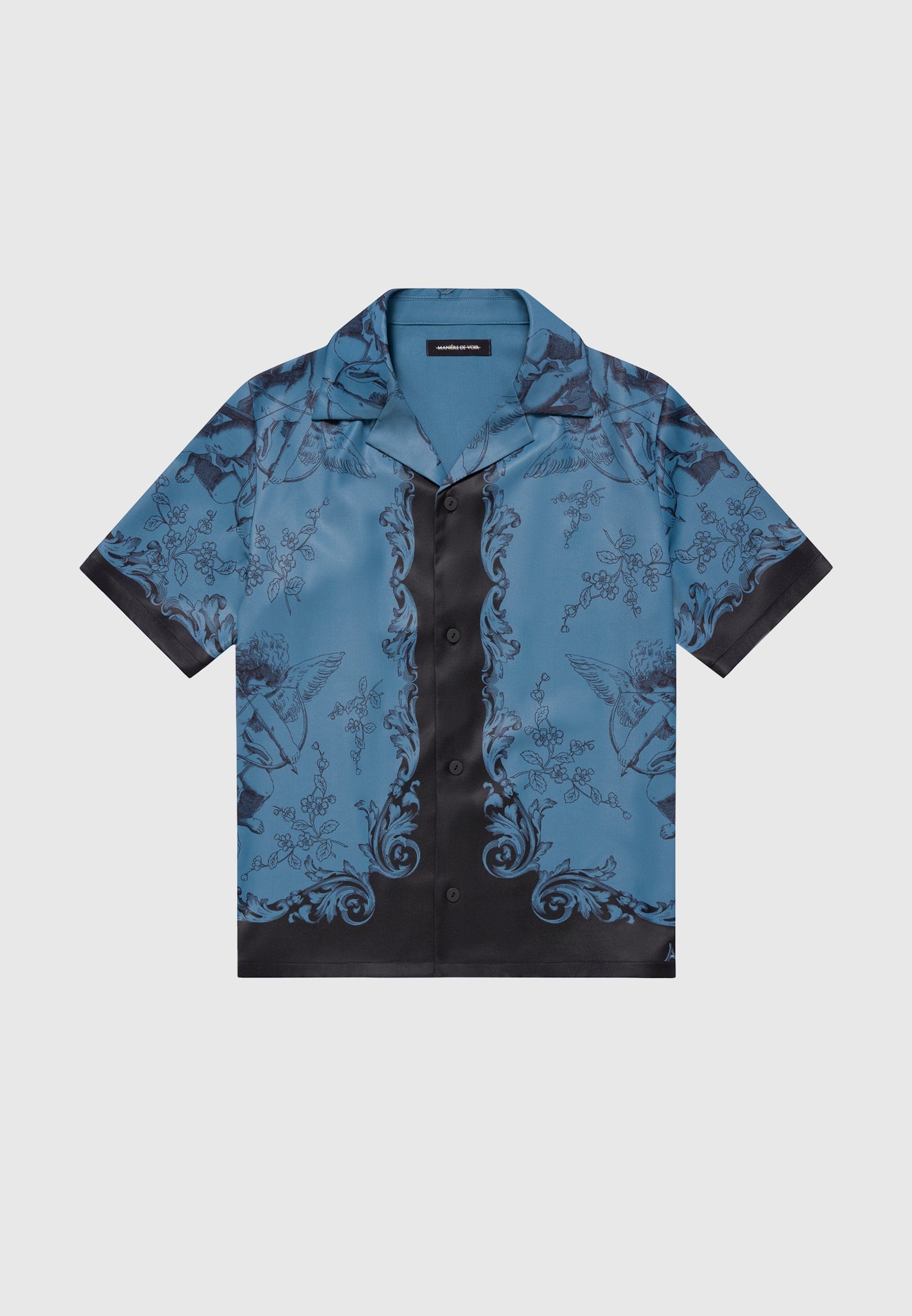 Signature Baroque Resort Shirt - Blue/Black